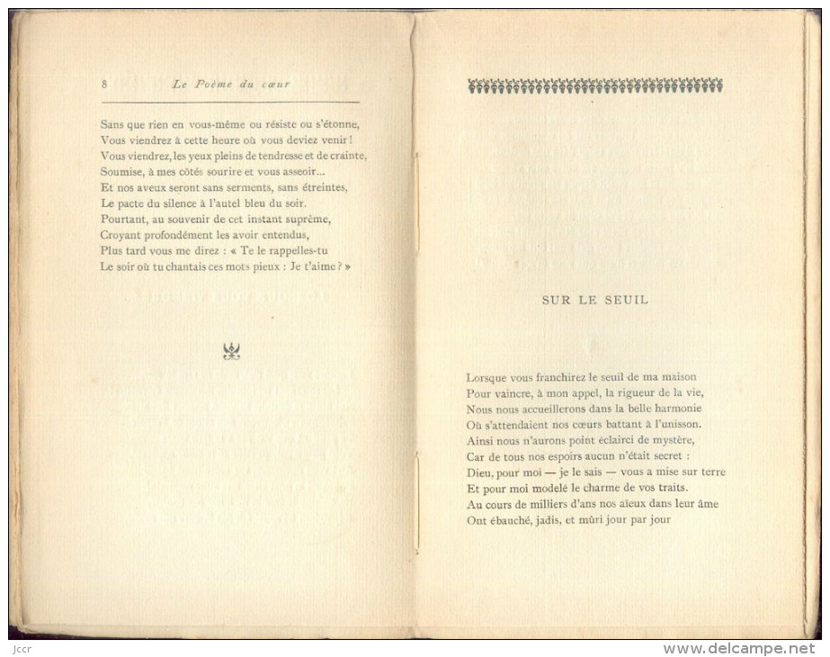 Pierre Aguétant - Le Poème du coeur - 1914 - EO avec envoi signé à Mme Alphonse Daudet + Lettre