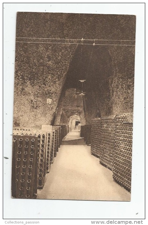 Cp , Vin , Vignes , Champagne , POMMERY Et GRENO , Reims , N° 12 , Enfilade De Crayères , Vierge - Viñedos