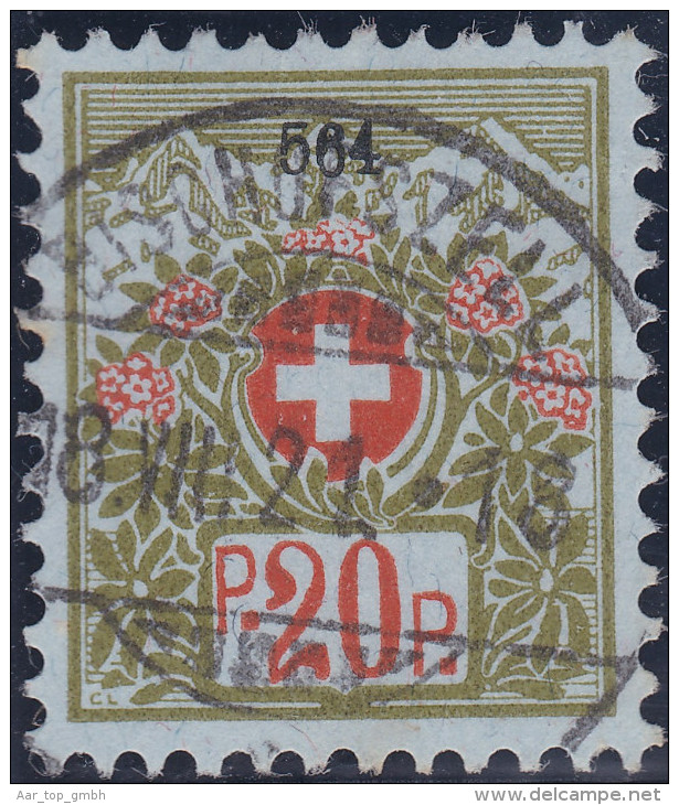 Heimat TG BISCHOFSZELL 1921-08-18 Voll-Stempel Auf Portofreiheit Kl#564 (20Rp.) TG Frauen Erholungsheim - Vrijstelling Van Portkosten