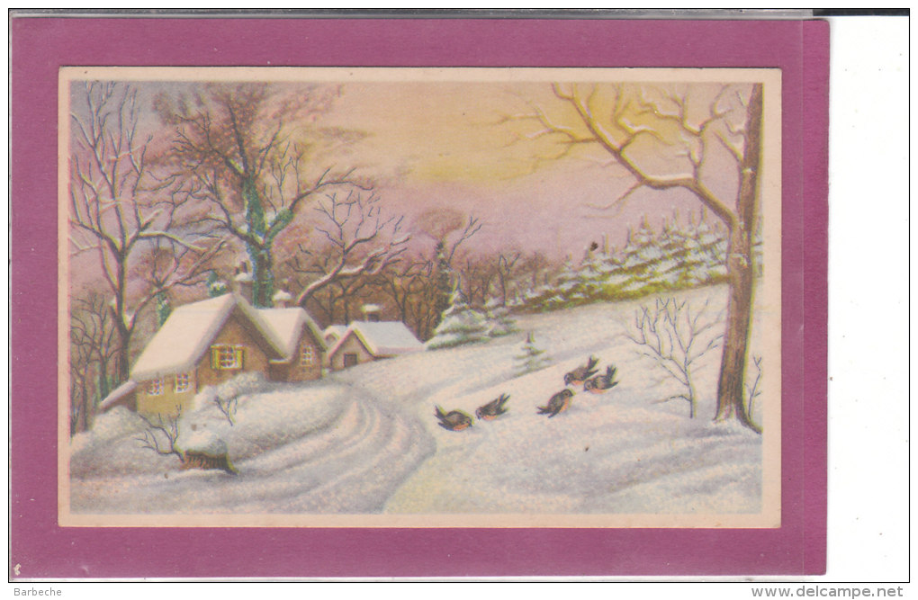 Dessins De 11 Cartes  Paysages D' Hiver - 5 - 99 Postales