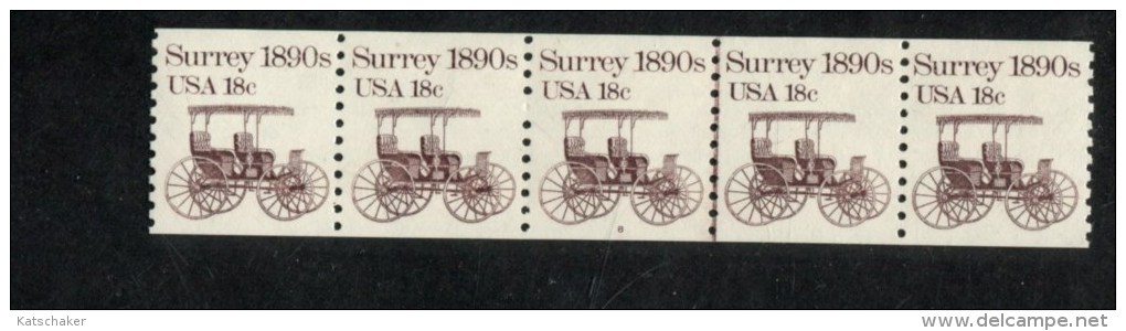 308939148 USA POSTFRIS MINT NEVER HINGED POSTFRISCH EINWANDFREI SCOTT 1907 Pcn Strip 5 Nr 8  Surrey 1890s - Neufs