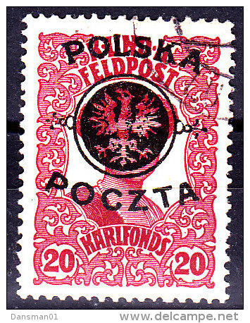 POLAND 1918 Lublin Fi 18 Used Signed Schmutz - Ungebraucht