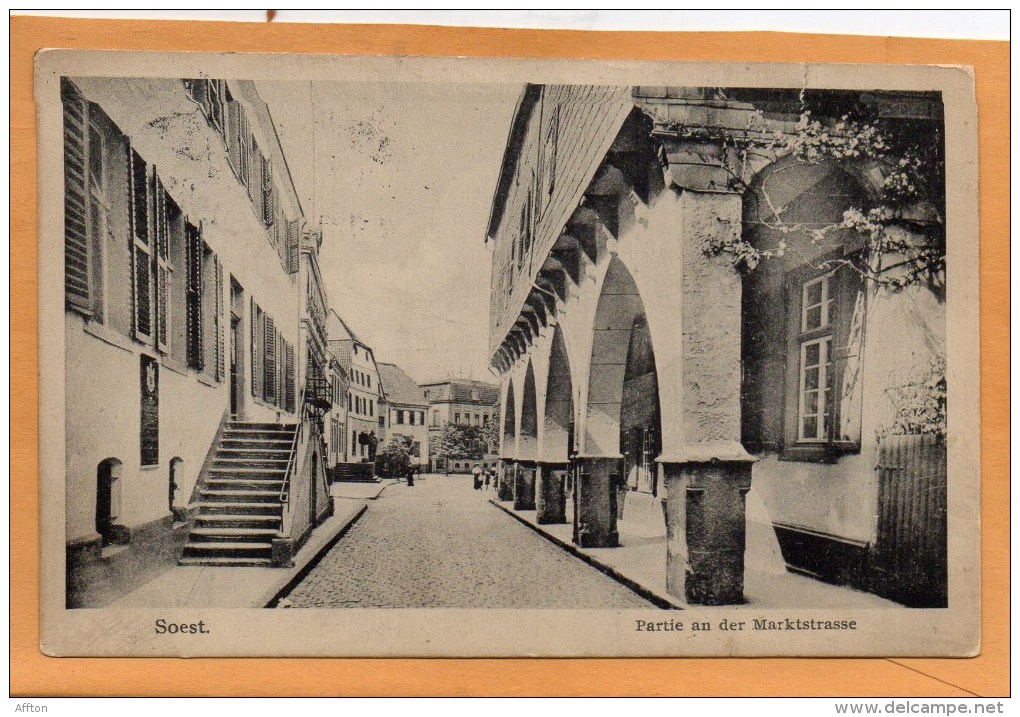 Soest Marktstrasse 1914  Postcard - Soest