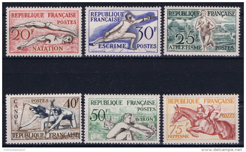 France: 1953 Yv Nr 960 - 965  MNH/** Neuf Sans Ch. - Neufs