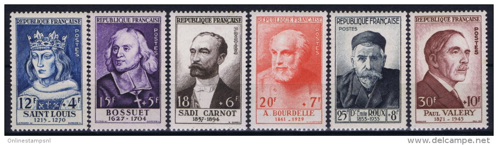 France: 1954 Yv Nr 989 - 994  MNH/** Neuf Sans Ch. - Unused Stamps