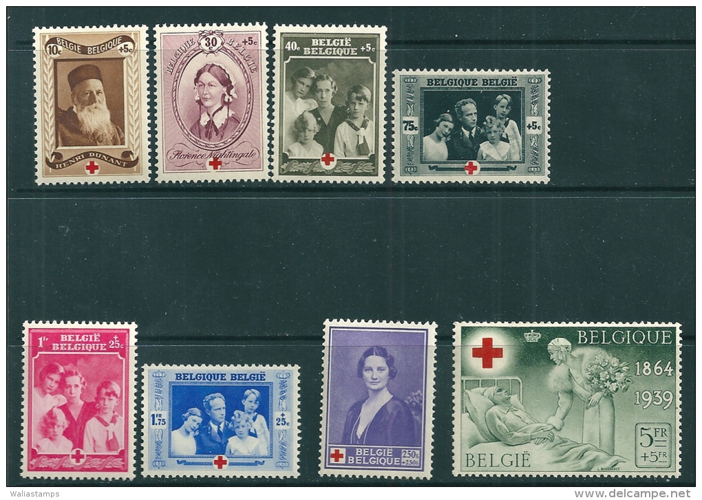 Belgium 1939 SG 839-46  MNH - Neufs