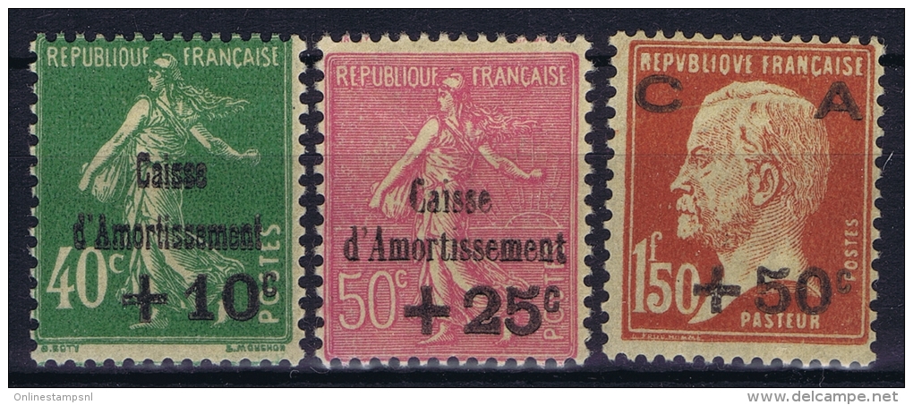 France: 1929 Yv Nr 253 - 255   MH/*  Avec Ch - Unused Stamps