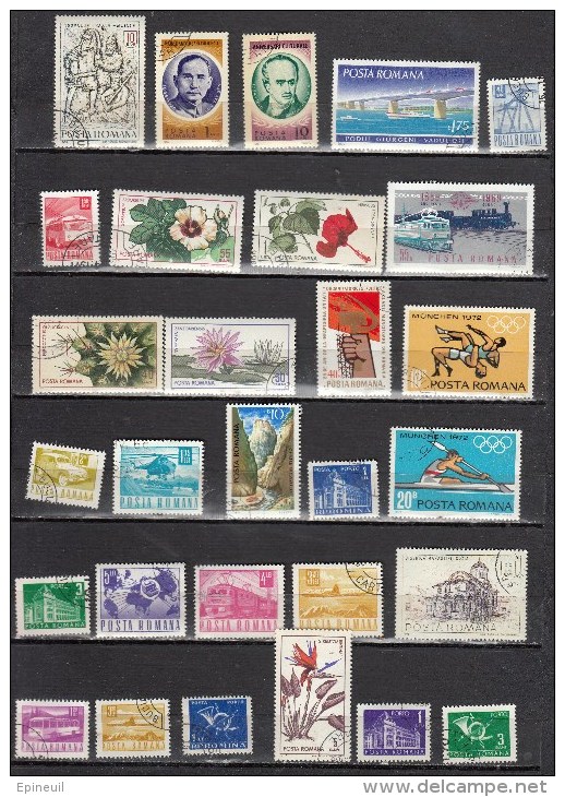 ROUMANIE ° LOT DE 29 TIMBRES OBLITERES DIFFERENTS - Sonstige & Ohne Zuordnung