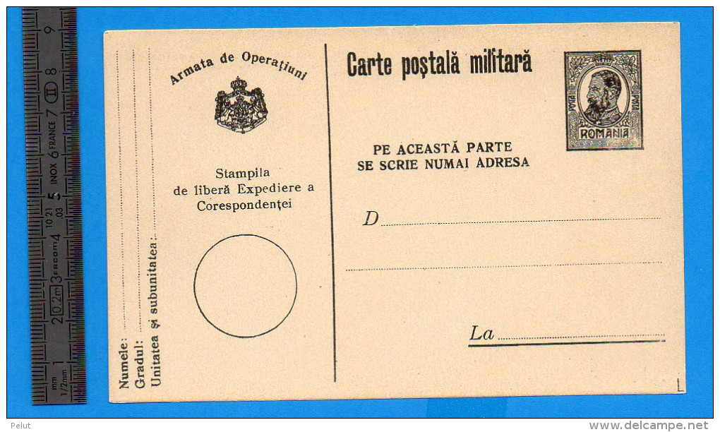 Carte De Franchise Militaire Roumanie 1ére Guerre Mondiale - Portofreiheit