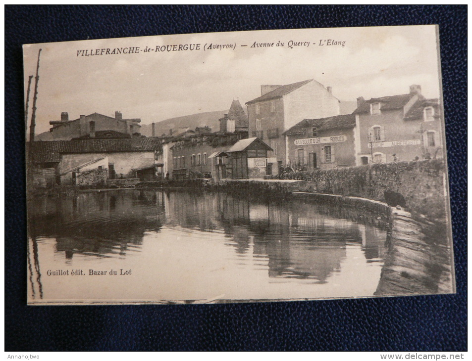 AVEYRON /  VILLEFRANCHE-de-ROUERGUE -Avenue Du Quercy- L'Étang .Auberges. - Villefranche De Rouergue