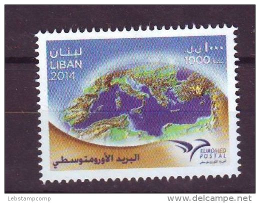 LEBANON, LIBAN EUROMED POSTAL MNH STAMP ISSUED IN 2014 - Liban