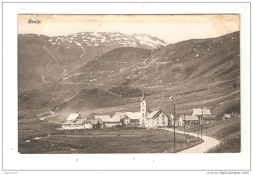 CPA : SUISSE -  REALP : Village - Maison - église - Montagnes : Vue Peu Commune - Sonstige & Ohne Zuordnung