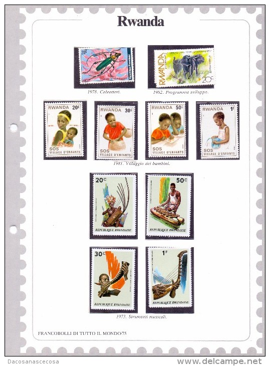 RWANDA - EMISSIONI DIVERSE - USATO - Vrac (max 999 Timbres)