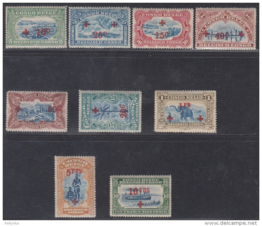 Congo Belge - 72/80 - Croix Rouge - 1918 - MNH - Neufs