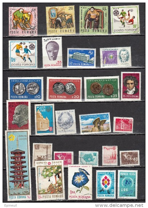 ROUMANIE ° LOT DE 27 TIMBRES OBLITERES DIFFERENTS - Andere & Zonder Classificatie