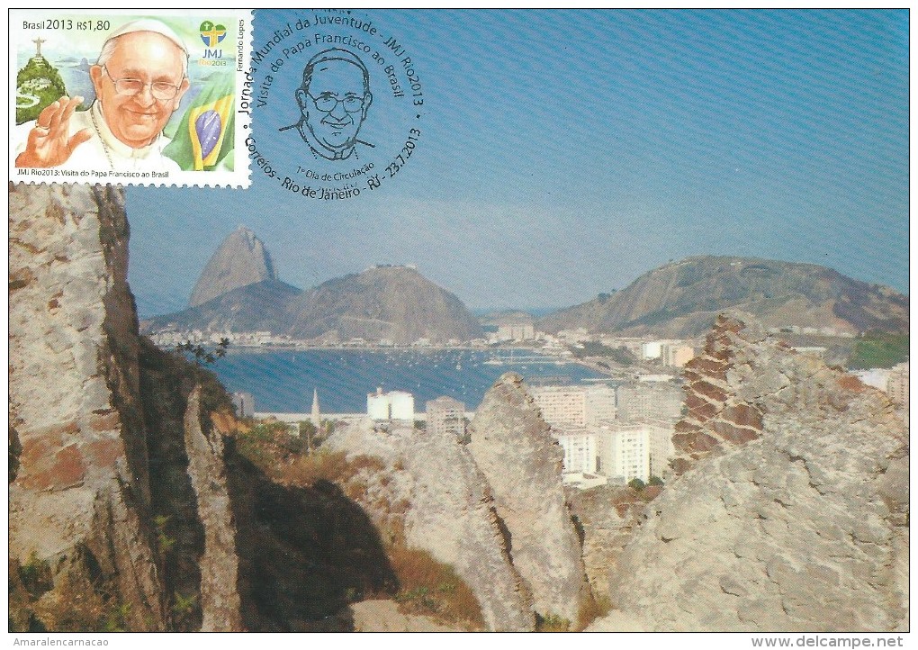 CARTE MAXIMUM - MAXICARD - MAXIMUMKARTE - MAXIMUM CARD - BRÉSIL / BRAZIL - RIO DE JANEIRO - VISITE DU PAPE FRANCISCO - Maximumkaarten