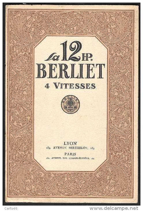 Dépliant Publicitaire Pour La BERLIET 12 HP 4 Vitesses - Publicités