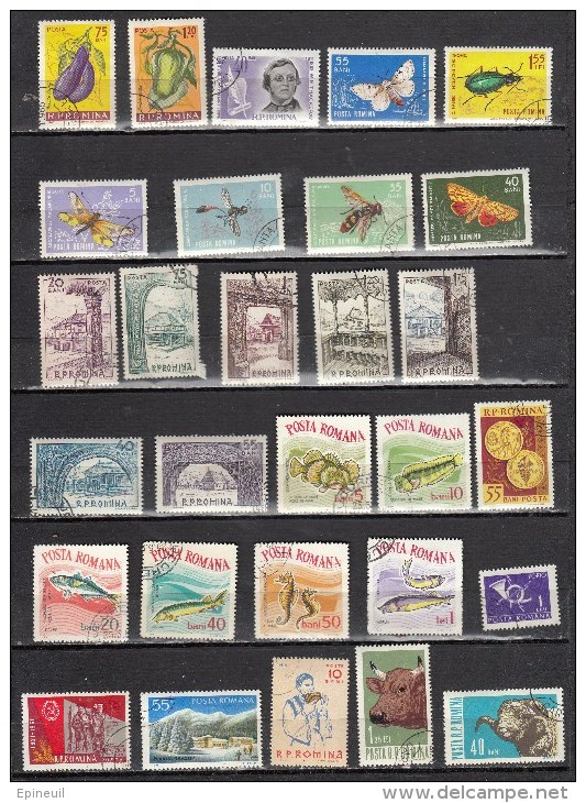 ROUMANIE ° LOT DE 29 TIMBRES OBLITERES DIFFERENTS - Sonstige & Ohne Zuordnung