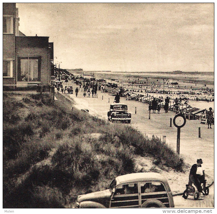 AUTO OP ZEEDIJK Met Zicht Op Het Strand DE HAAN Coq Sur Mer La Plage Automobile Oldtimer Animatie Animation 2476 - De Haan