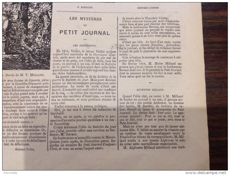 1868 LA CHRONIQUE ILLUSTRÉE - PETIT FIGARO - N° 4 - LES MYSTÈRE DU LE PETIT JOURNAL -  LAZARONI ET PIFFERARI - 1850 - 1899