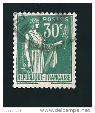 N° 280 Type Paix 30 Cts Vert  Oblitéré Rond 1932 - 1932-39 Paix