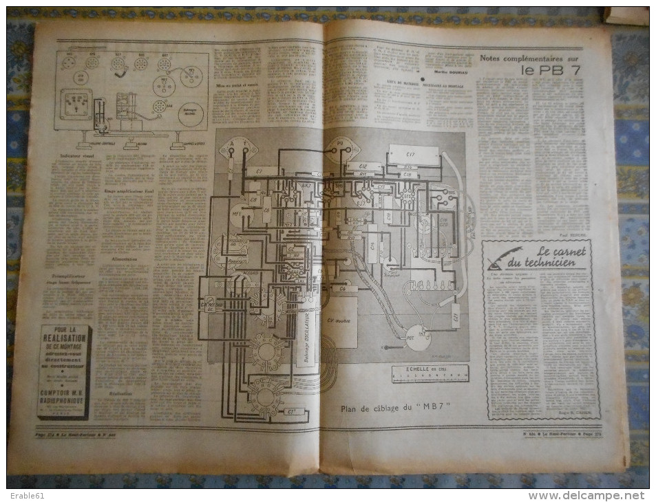 LE HAUT PARLEUR 04/07/ 1937 RADIO AMERICAINE RADIO SCOLAIRE LE MB7 METALLIQUE APERIODYNE - Other & Unclassified