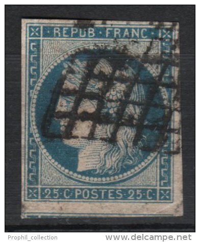 France - Cérès N° 4 25c Bleu Avec 1 VOISIN & 4 MARGES Et SANS AMINCI - PETIT PRIX à Voir - 1849-1850 Ceres