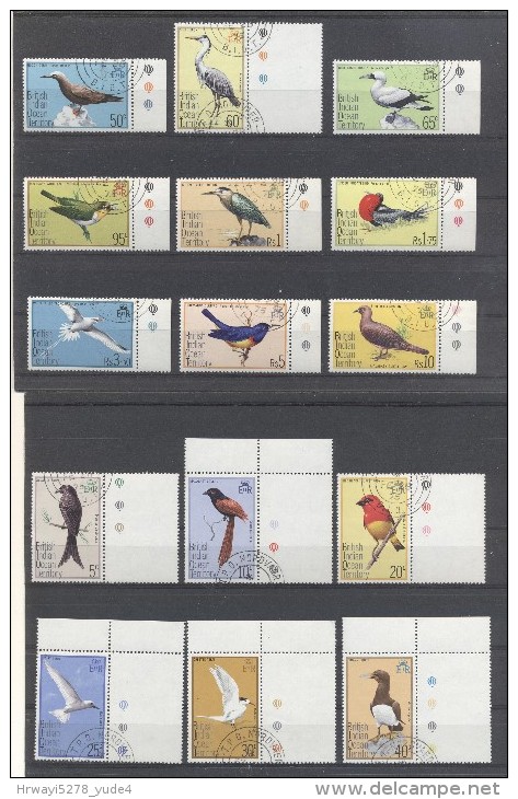 B.I.O.T. 1975, Birds, COMPLETE Serie Vfu. Cv 54 Euro ! (British Indian Ocean Territory) - British Indian Ocean Territory (BIOT)
