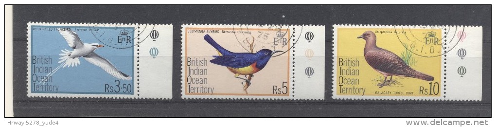 B.I.O.T. 1975, Birds, COMPLETE Serie Vfu. Cv 54 Euro ! (British Indian Ocean Territory) - British Indian Ocean Territory (BIOT)