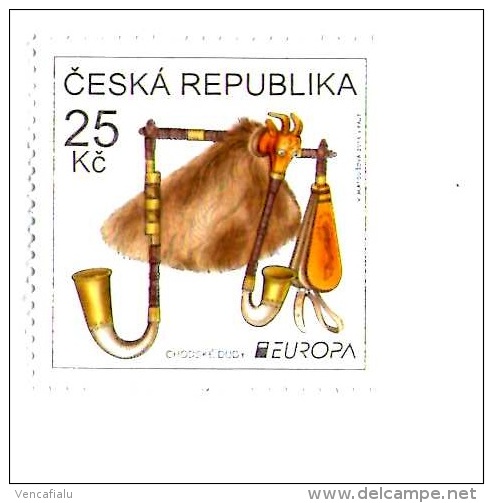 Czech Republic 2014 - Bagpipes, 1 Stamp, MNH - 2014