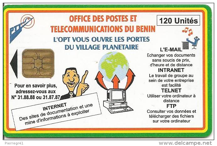 CARTE PUCE-BENIN-120U-VILLAGE PLANETAIRE-TBE - Bénin