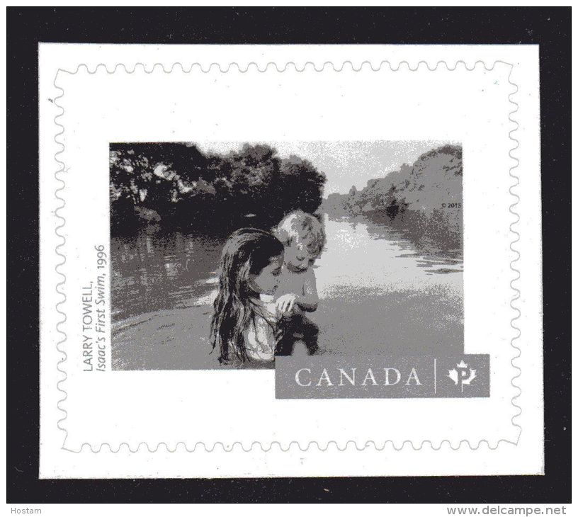 CANADA, 2015,  #2819, CANADIAN PHOTOGRAPHY : Isaac´s First Swim,  "P" STAMP  FROM BOOKLET - Single Stamps