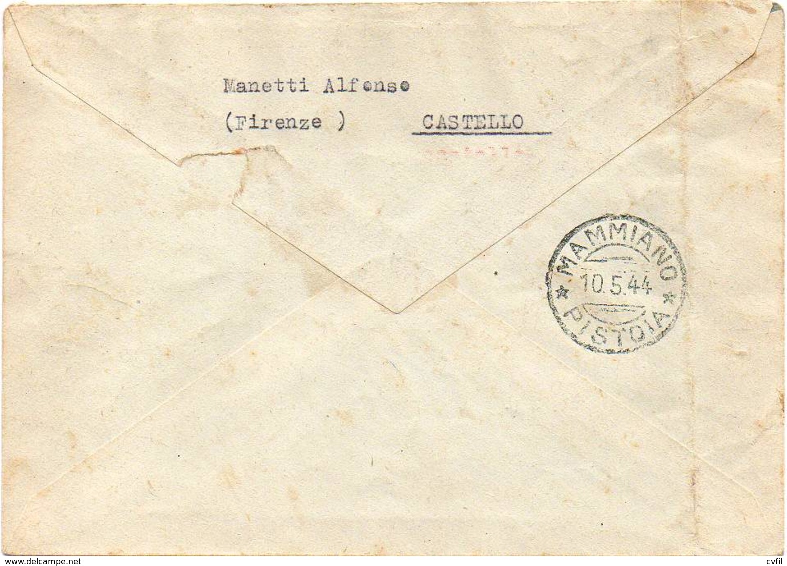 ITALIA / RSI. Registered Express Cover With The 50 Lire Verona And Others From Castello To Mammiano. With Certificate. - Eilsendung (Eilpost)