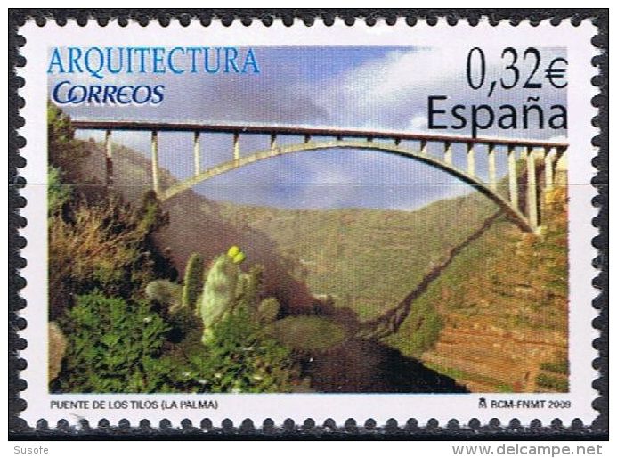 España 2009 Edifil 4505 Sello ** Arquitectura Puente De Los Tilos La Palma 0,32€ Spain Stamps Timbre Espagne Briefmarke - Nuevos