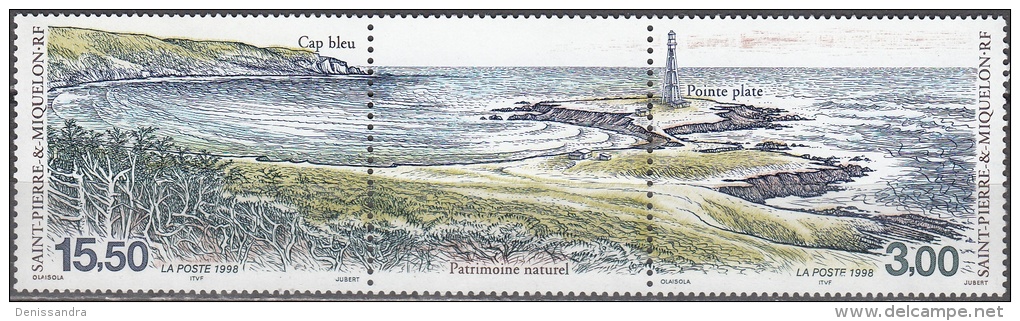 Saint-Pierre Et Miquelon 1998 Yvert 681 - 682 Neuf ** Cote (2015) 10.00 Euro Cap Blue / Pointe Plate - Unused Stamps