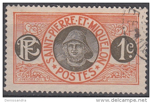 Saint-Pierre Et Miquelon 1909 Yvert 78 O Cote (2015) 0.30 Euro Pêcheur Cachet Rond - Used Stamps