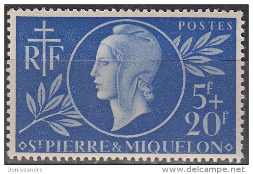 Saint-Pierre & Miquelon 1944 Michel 329 Neuf ** Cote (2007) 3.00 Euro Entrade Française - Neufs