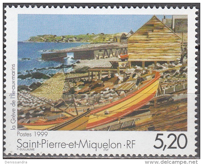 Saint-Pierre Et Miquelon 1999 Yvert 687 Neuf ** Cote (2015) 2.70 Euro La Grève De L'île Aux Marins - Neufs