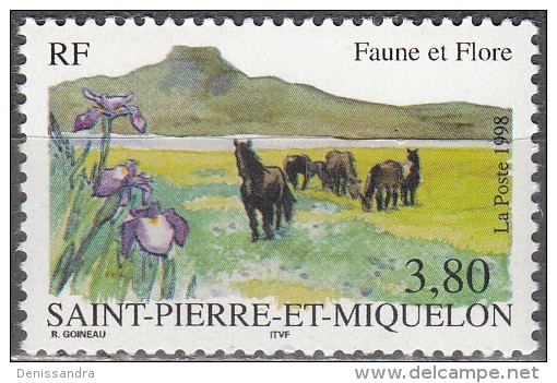 Saint-Pierre Et Miquelon 1998 Yvert 671 Neuf ** Cote (2015) 2.00 Euro Chevaux - Neufs