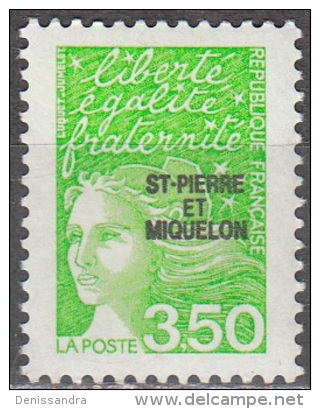 Saint-Pierre Et Miquelon 1997 Yvert 659 Neuf ** Cote (2015) 2.00 Euro Marianne De Luquet - Neufs