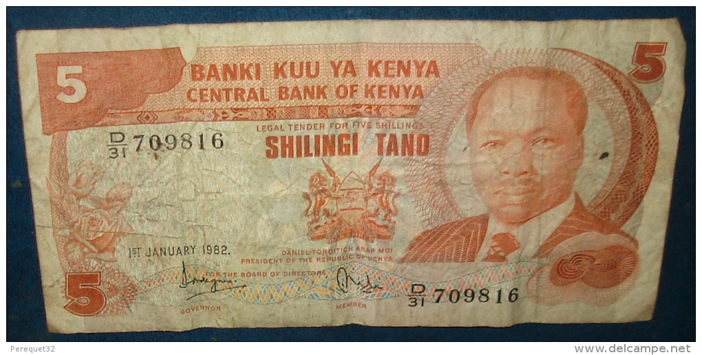 1 Billet Se 5 Shilling Tano.Etat Corrct - Kenya