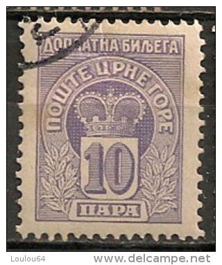 Timbres - Montenegro - 1907 - Taxe - 10 H. - - Montenegro