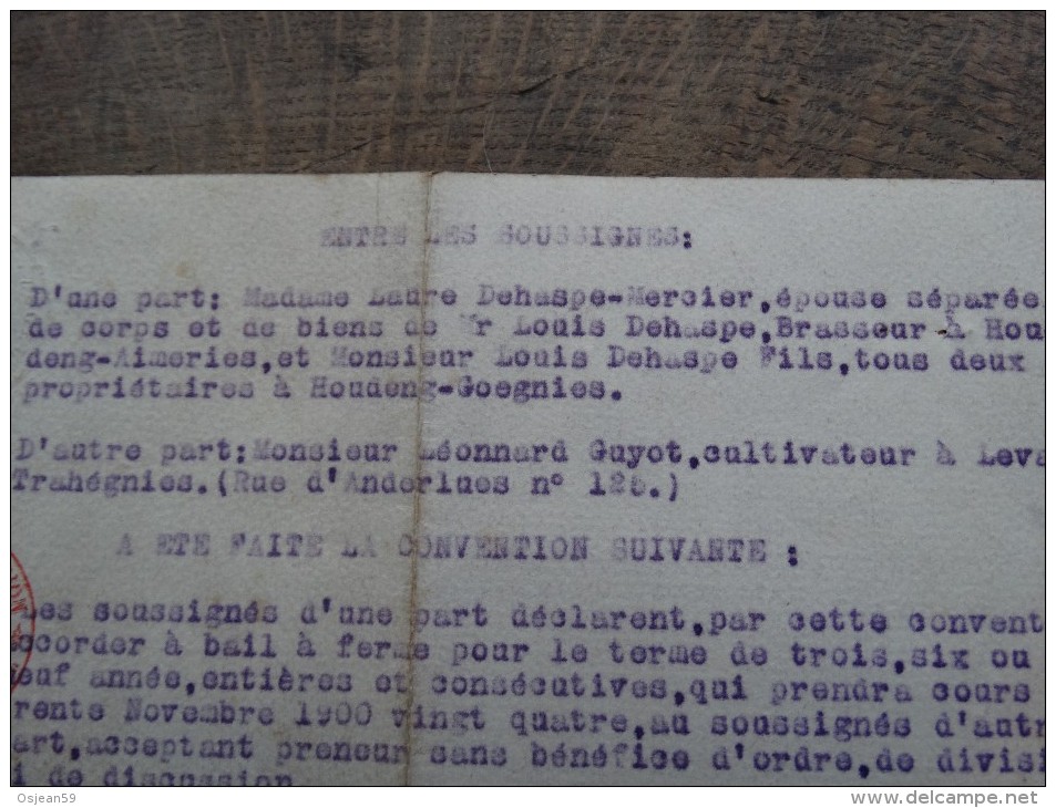 Document Concernant La Brasserie DEHASPE De Houdeng-Aimeries De 1925 - Factures