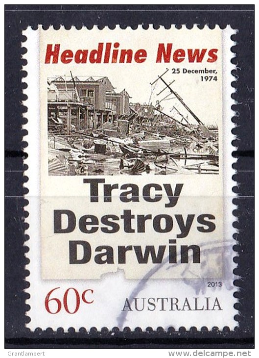 Australia 2013 Headline News 60c Tracy Destroys Darwin Used  - - - Used Stamps