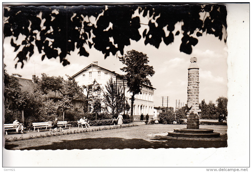 4760 WERL, Bahnhof & Vorplatz, Ehrenmal, 1959 - Werl