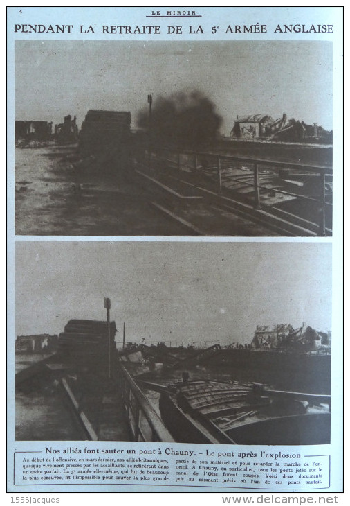 LE MIROIR N° 232 / 05-05-1918 DOUGLAS HAIG CHAUNY FANTASSINS ARDITI SOLDATS ITALIENS PETROGRAD KIEV EXODE OISE SIRENE - Guerre 1914-18