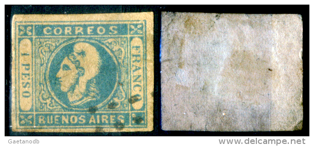 Argentina-004 - 1859 - SG: P 38 (o) - Privo Di Difetti Occulti. - Buenos Aires (1858-1864)