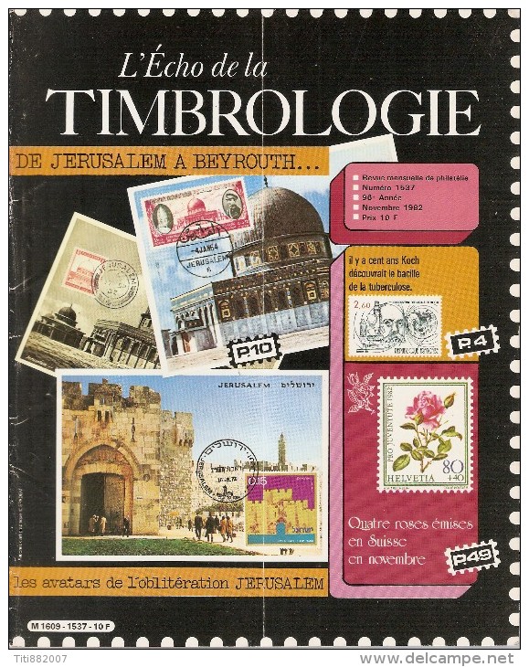 L' Echo De La Timbrologie   -    N°  1537   -    Novembre 1982 - Français (àpd. 1941)