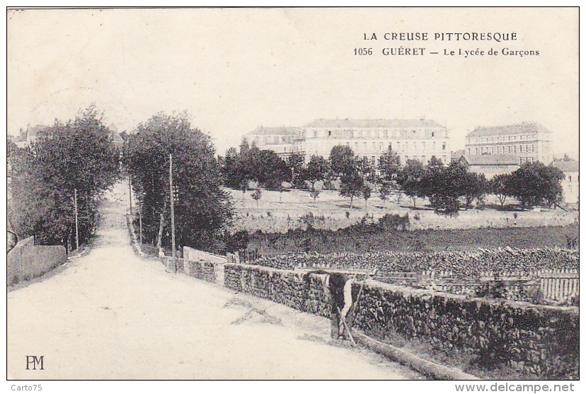 Guéret 23 - Vue Lycée De Garçons - Cantonnier - Cachet Militaire 78ème Régiment Infanterie - Guéret