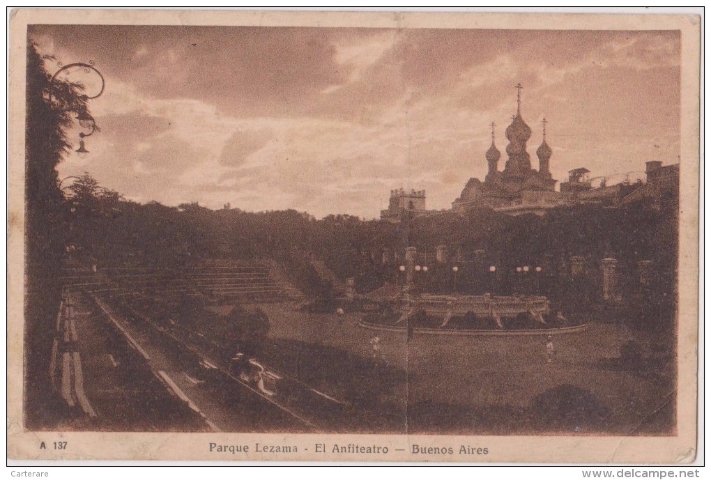 Amérique Du Sud,America,ARGENTINA,ARGENTINIEN,BUENOS AYRES, BUENOS AIRES,colonie Espagnol,1915,parque Lezama,anfiteatro, - Argentina